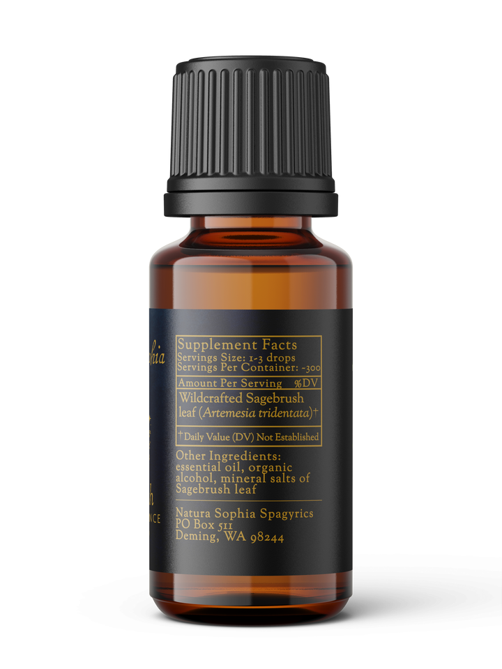 Sagebrush (Artemesia tridentata) Spagyric Essence (wholesale dosage bottle)